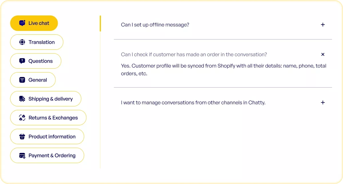 List FAQs demo