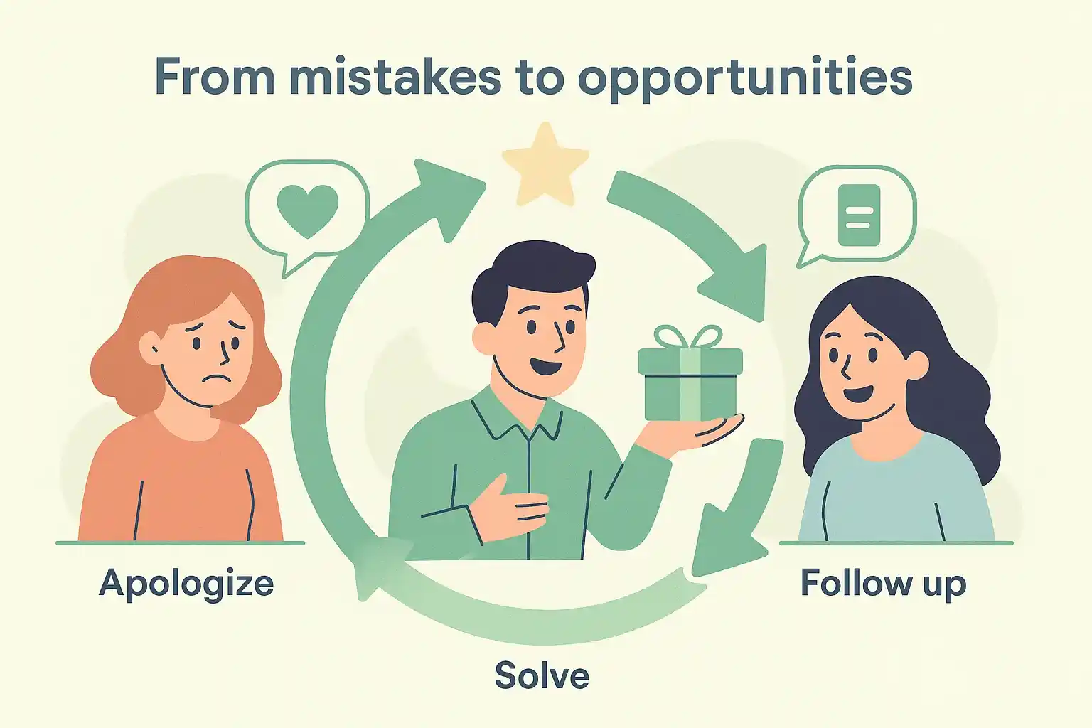 apologize solve follow up customer recovery