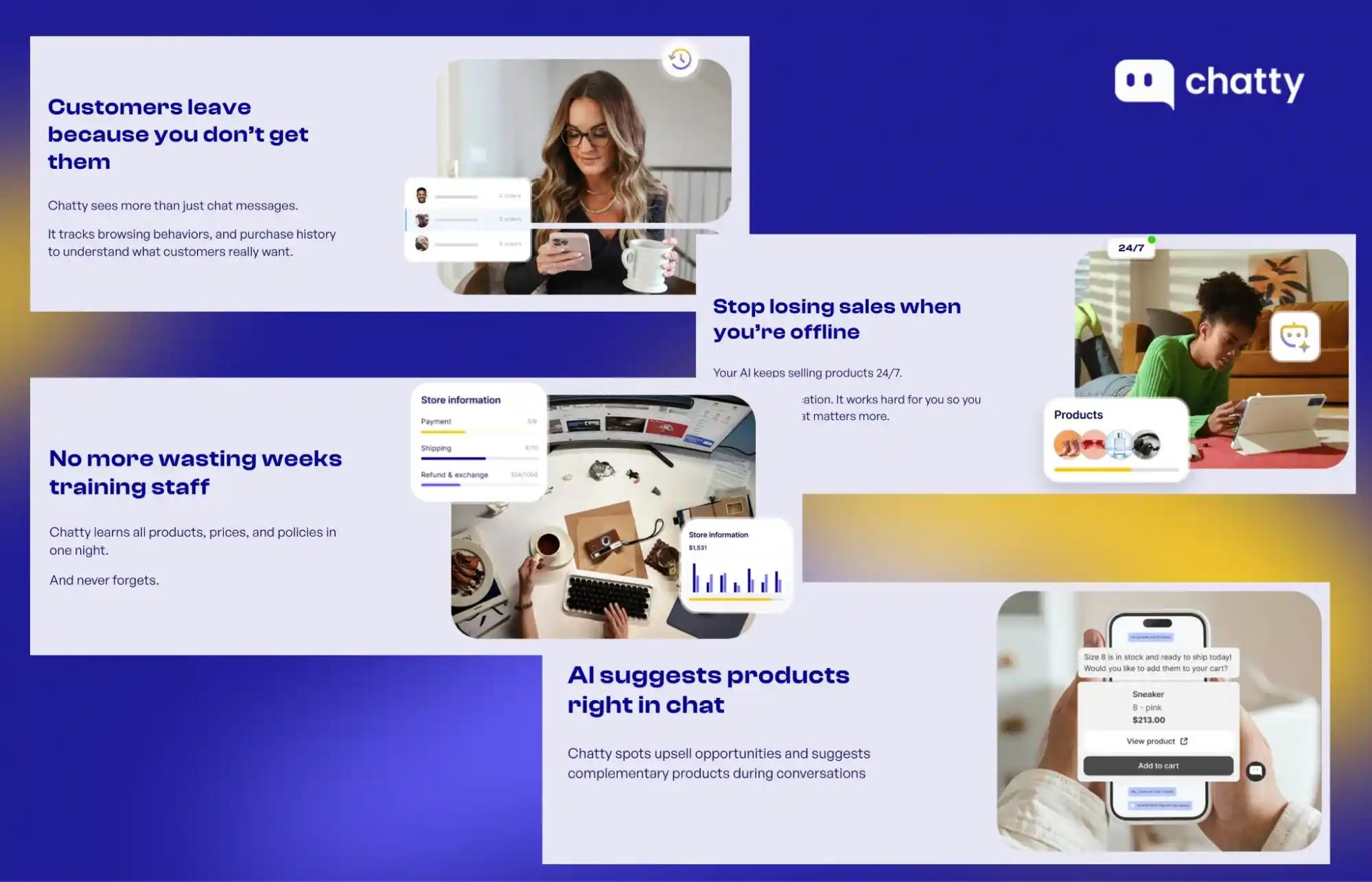 chatty ai tracks customer behavior and purchase history