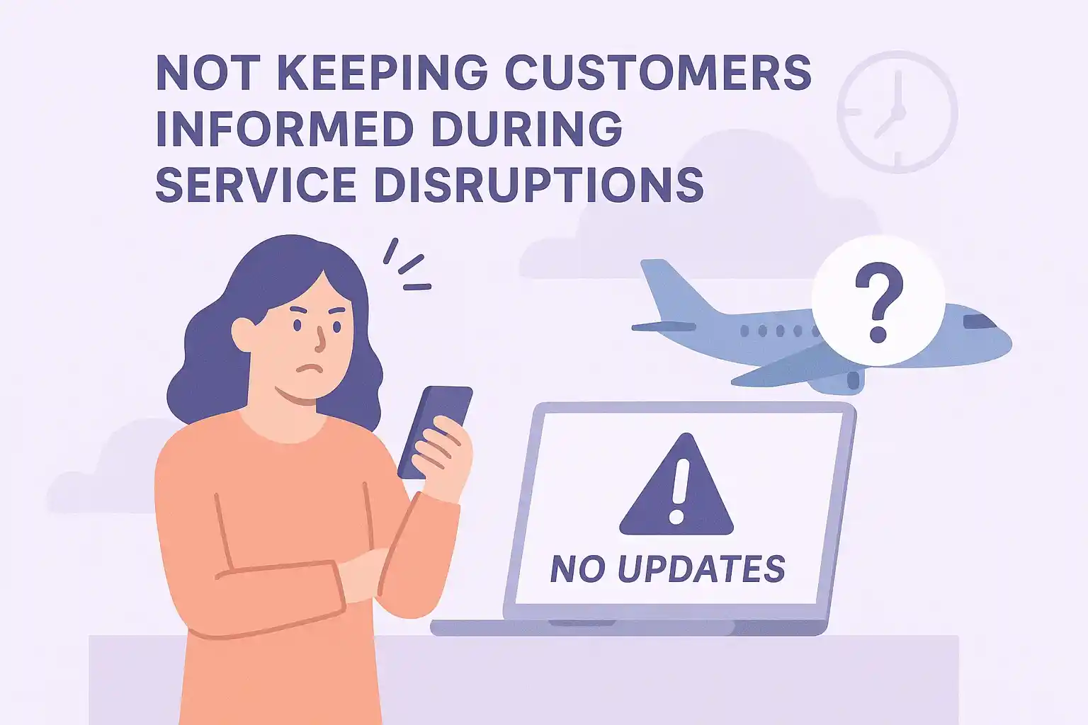 lack of updates during service disruptions