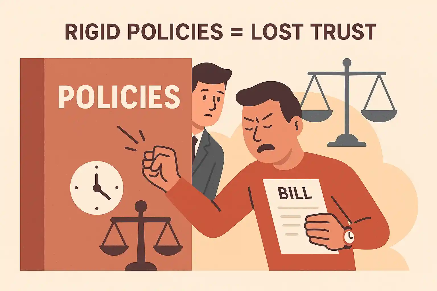 rigid policies destroy customer trust