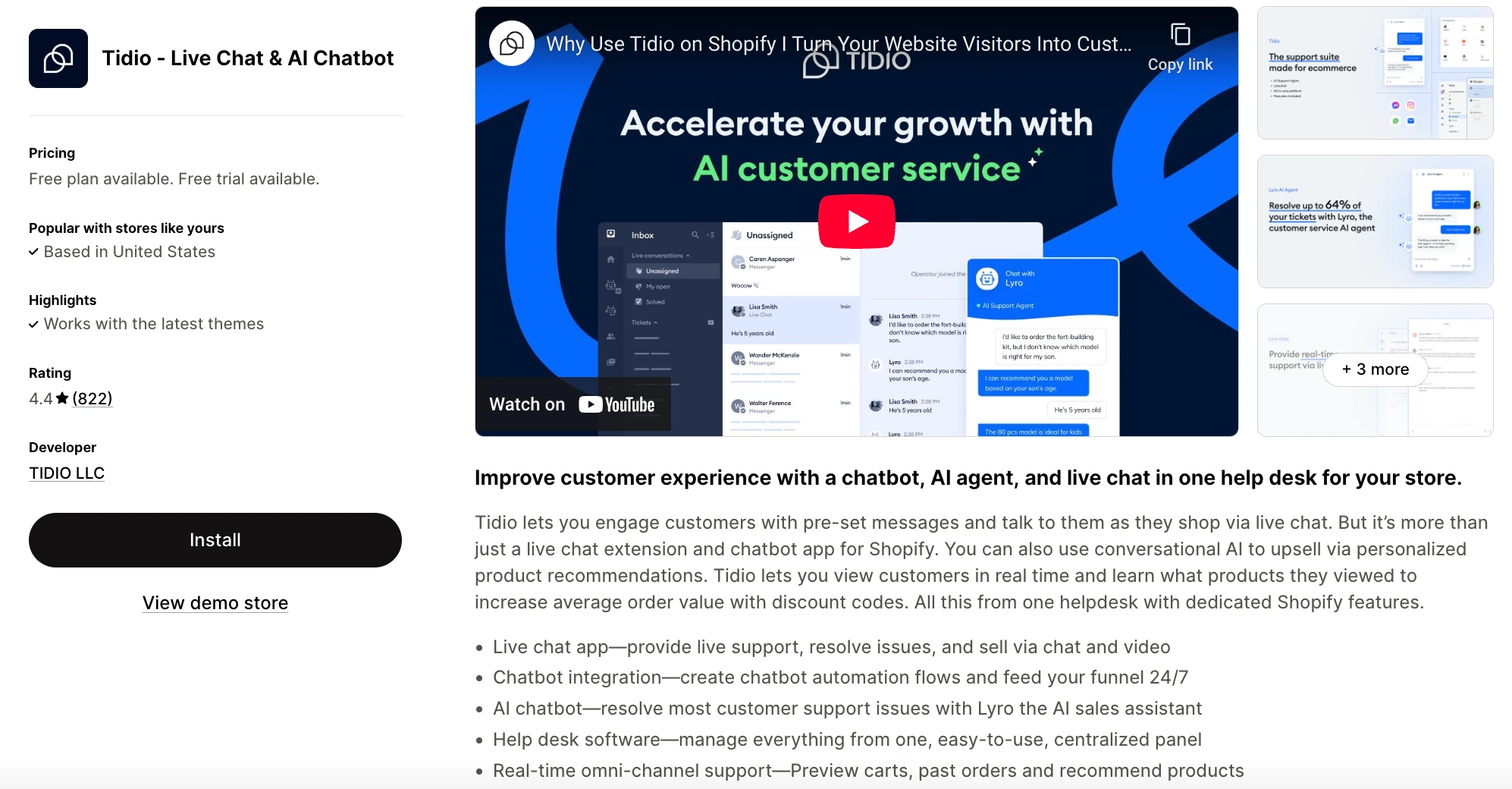 tidio live chat with ai customer support