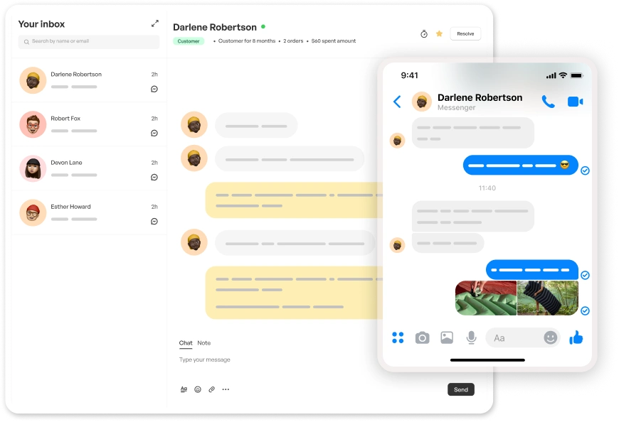 No platform switching. No missed messages. Just seamless communication. banner
