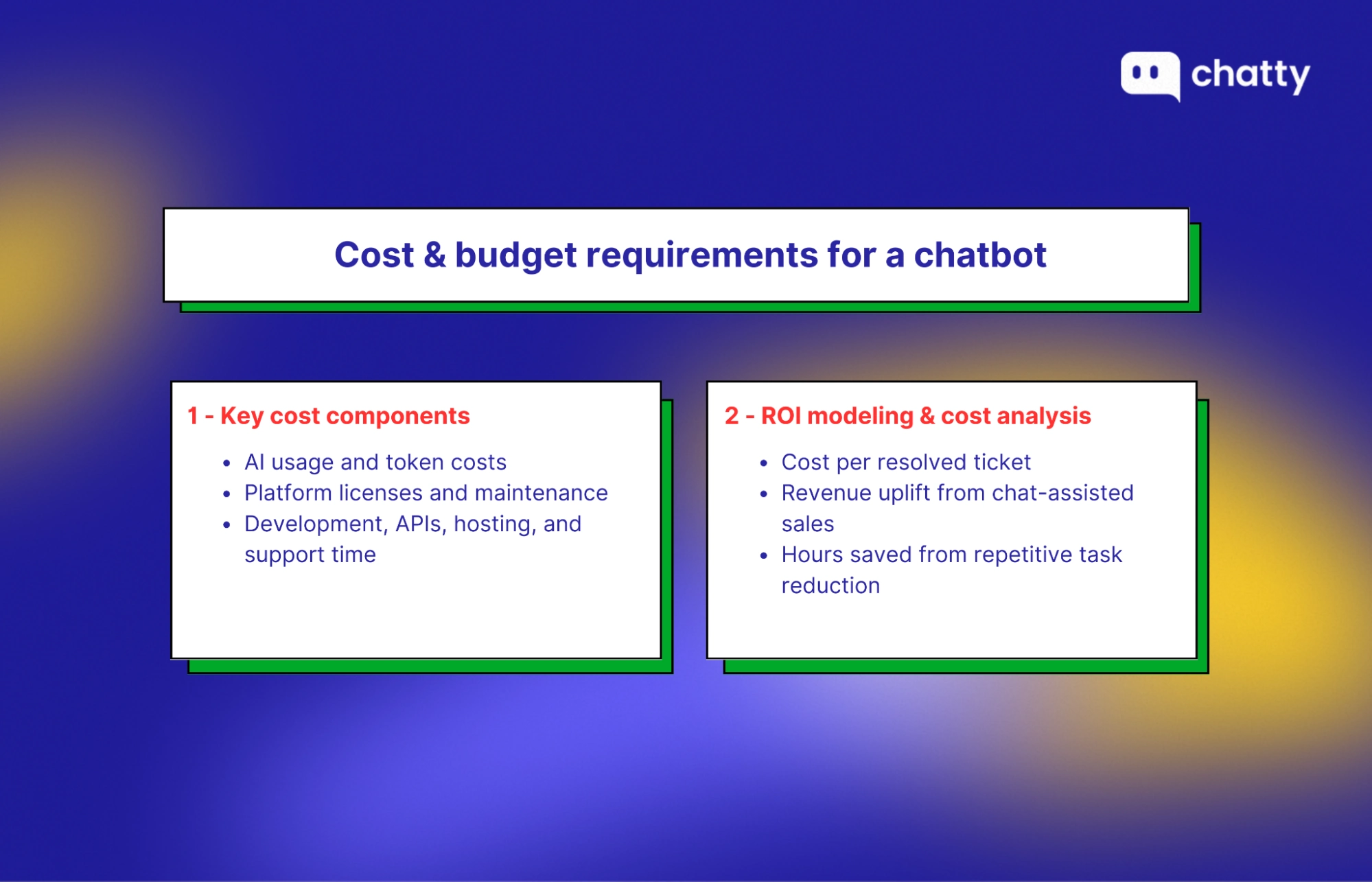 cost and budget requirements for a chatbot