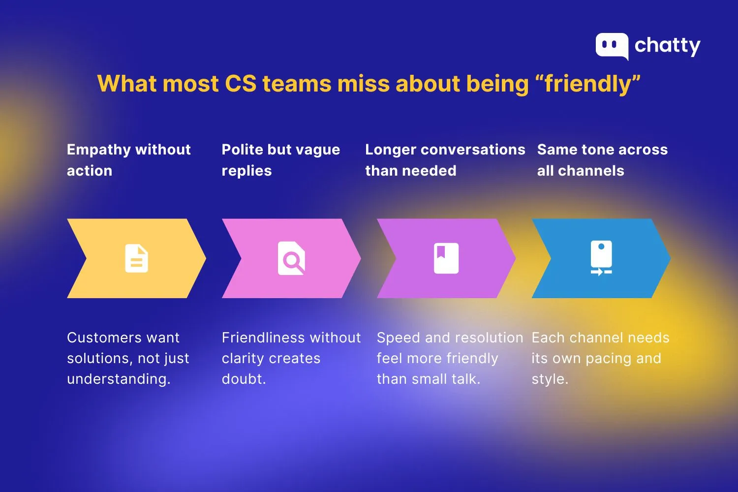 What do most CS teams miss when trying to be friendly